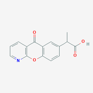 molecular formula C15H11NO4 B045702 2-(5-氧代-5H-色满并[2,3-b]吡啶-7-基)丙酸 CAS No. 52549-19-6
