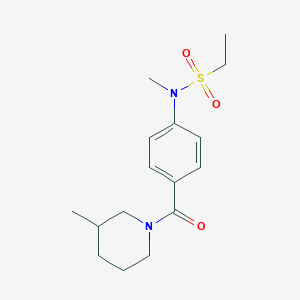 N-methyl-N-{4-[(3-methyl-1-piperidinyl)carbonyl]phenyl}ethanesulfonamide