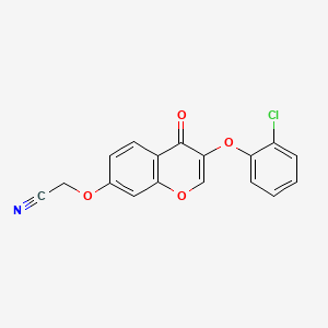 2-[3-(2-Chlorophenoxy)-4-oxochromen-7-yl]oxyacetonitrile