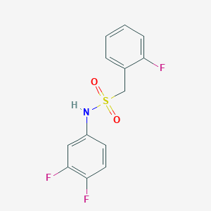 molecular formula C13H10F3NO2S B4570226 N-(3,4-difluorophenyl)-1-(2-fluorophenyl)methanesulfonamide 