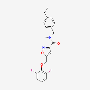 5-[(2,6-difluorophenoxy)methyl]-N-(4-ethylbenzyl)-N-methyl-3-isoxazolecarboxamide