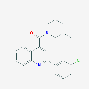 molecular formula C23H23ClN2O B4570238 [2-(3-Chlorophenyl)quinolin-4-yl](3,5-dimethylpiperidin-1-yl)methanone 