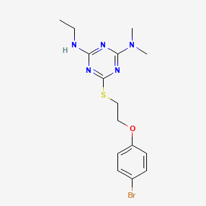 6-{[2-(4-bromophenoxy)ethyl]thio}-N'-ethyl-N,N-dimethyl-1,3,5-triazine-2,4-diamine