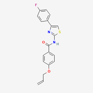 molecular formula C19H15FN2O2S B4570278 4-(allyloxy)-N-[4-(4-fluorophenyl)-1,3-thiazol-2-yl]benzamide 