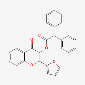 2-(2-furyl)-4-oxo-4H-chromen-3-yl diphenylacetate