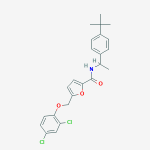 molecular formula C24H25Cl2NO3 B457030 N-[1-(4-tert-butylphenyl)ethyl]-5-[(2,4-dichlorophenoxy)methyl]furan-2-carboxamide 