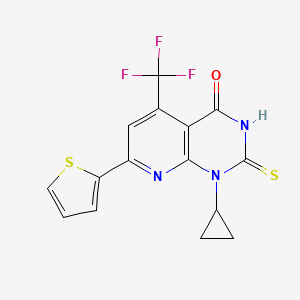 1-CYCLOPROPYL-2-SULFANYL-7-(2-THIENYL)-5-(TRIFLUOROMETHYL)PYRIDO[2,3-D]PYRIMIDIN-4(1H)-ONE