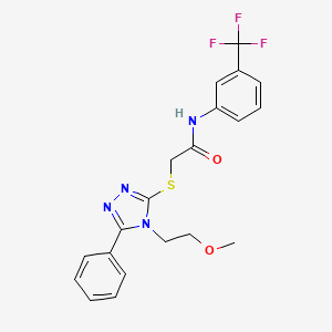 2-{[4-(2-methoxyethyl)-5-phenyl-4H-1,2,4-triazol-3-yl]thio}-N-[3-(trifluoromethyl)phenyl]acetamide