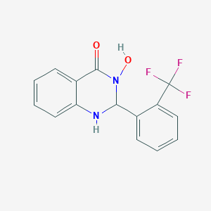 molecular formula C15H11F3N2O2 B457033 3-hydroxy-2-[2-(trifluoromethyl)phenyl]-2,3-dihydro-4(1H)-quinazolinone 