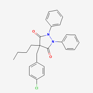 molecular formula C26H25ClN2O2 B4570345 4-butyl-4-(4-chlorobenzyl)-1,2-diphenyl-3,5-pyrazolidinedione 