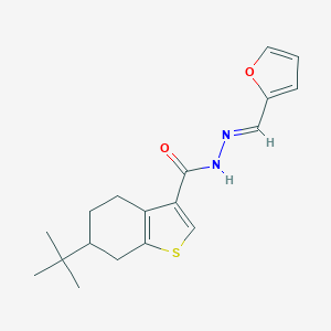 6-tert-butyl-N'-(2-furylmethylene)-4,5,6,7-tetrahydro-1-benzothiophene-3-carbohydrazide