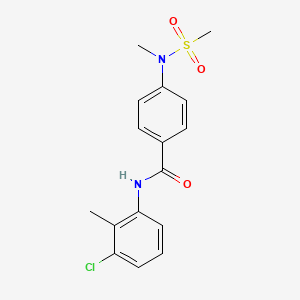 N-(3-chloro-2-methylphenyl)-4-[methyl(methylsulfonyl)amino]benzamide