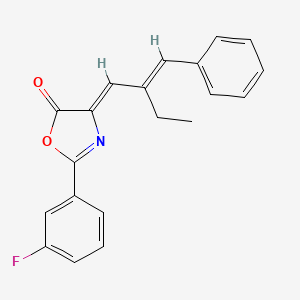 molecular formula C20H16FNO2 B4570407 4-(2-ethyl-3-phenyl-2-propen-1-ylidene)-2-(3-fluorophenyl)-1,3-oxazol-5(4H)-one 