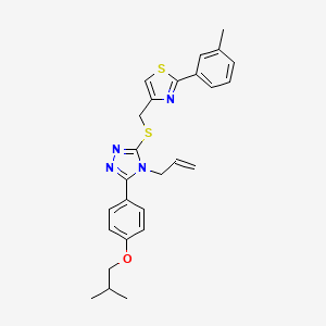 molecular formula C26H28N4OS2 B4570420 4-烯丙基-3-(4-异丁氧基苯基)-5-({[2-(3-甲基苯基)-1,3-噻唑-4-基]甲基}硫代)-4H-1,2,4-三唑 