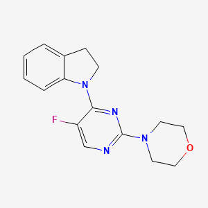 4-[4-(2,3-DIHYDRO-1H-INDOL-1-YL)-5-FLUORO-2-PYRIMIDINYL]MORPHOLINE