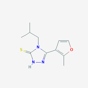 molecular formula C11H15N3OS B457043 4-isobutyl-5-(2-methyl-3-furyl)-4H-1,2,4-triazol-3-yl hydrosulfide 