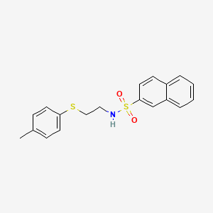 molecular formula C19H19NO2S2 B4570436 N-{2-[(4-甲基苯基)硫代]乙基}-2-萘磺酰胺 