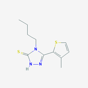 molecular formula C11H15N3S2 B457045 4-丁基-3-(3-甲基-2-噻吩基)-1H-1,2,4-三唑-5-硫酮 