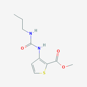 molecular formula C10H14N2O3S B4570451 3-[(丙氨酰胺基)羰基氨基]-2-噻吩甲酸甲酯 