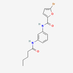 molecular formula C16H17BrN2O3 B4570477 5-bromo-N-[3-(pentanoylamino)phenyl]-2-furamide 