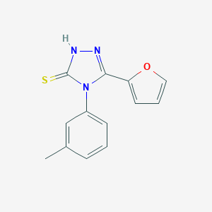 molecular formula C13H11N3OS B457050 5-(2-furyl)-4-(3-methylphenyl)-4H-1,2,4-triazol-3-yl hydrosulfide 