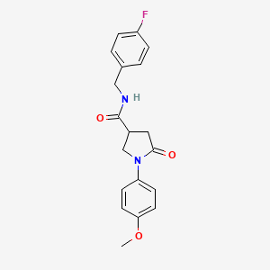 N-[(4-fluorophenyl)methyl]-1-(4-methoxyphenyl)-5-oxopyrrolidine-3-carboxamide