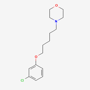 molecular formula C15H22ClNO2 B4570529 4-[5-(3-氯苯氧基)戊基]吗啉 