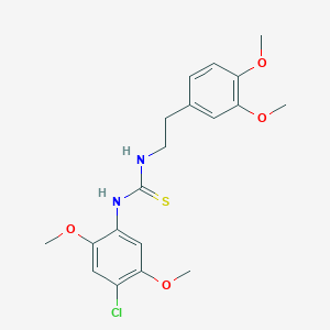 molecular formula C19H23ClN2O4S B4570537 N-(4-chloro-2,5-dimethoxyphenyl)-N'-[2-(3,4-dimethoxyphenyl)ethyl]thiourea 