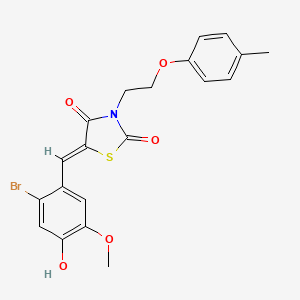 5-(2-bromo-4-hydroxy-5-methoxybenzylidene)-3-[2-(4-methylphenoxy)ethyl]-1,3-thiazolidine-2,4-dione