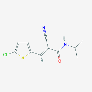 molecular formula C11H11ClN2OS B4570569 3-(5-chloro-2-thienyl)-2-cyano-N-isopropylacrylamide 