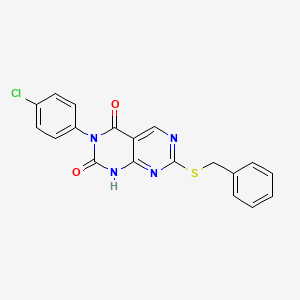 2-benzylsulfanyl-6-(4-chlorophenyl)-8H-pyrimido[4,5-d]pyrimidine-5,7-dione