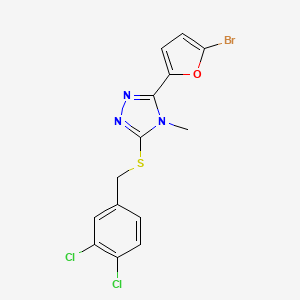 3-(5-BROMO-2-FURYL)-5-[(3,4-DICHLOROBENZYL)SULFANYL]-4-METHYL-4H-1,2,4-TRIAZOLE