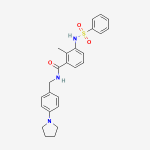 2-methyl-3-[(phenylsulfonyl)amino]-N-[4-(1-pyrrolidinyl)benzyl]benzamide