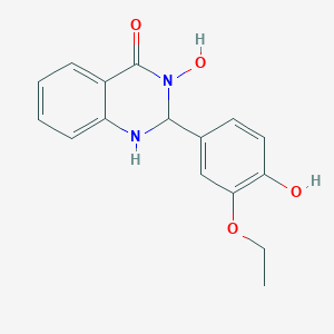 molecular formula C16H16N2O4 B457063 2-(3-ethoxy-4-hydroxyphenyl)-3-hydroxy-2,3-dihydro-4(1H)-quinazolinone 
