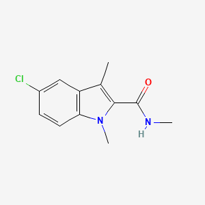 molecular formula C12H13ClN2O B4570673 5-chloro-N,1,3-trimethyl-1H-indole-2-carboxamide 