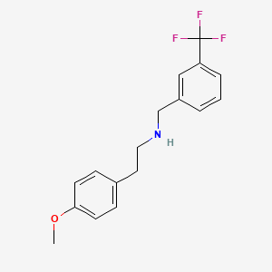 molecular formula C17H18F3NO B4570697 [2-(4-METHOXYPHENYL)ETHYL]({[3-(TRIFLUOROMETHYL)PHENYL]METHYL})AMINE 