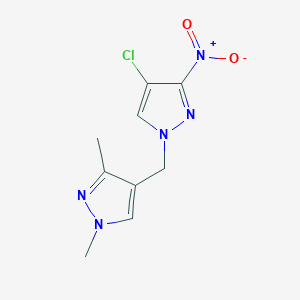 4-chloro-1-[(1,3-dimethyl-1H-pyrazol-4-yl)methyl]-3-nitro-1H-pyrazole