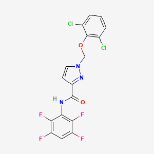 molecular formula C17H9Cl2F4N3O2 B4570721 1-[(2,6-二氯苯氧基)甲基]-N-(2,3,5,6-四氟苯基)-1H-吡唑-3-甲酰胺 