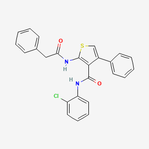 molecular formula C25H19ClN2O2S B4570734 N-(2-chlorophenyl)-4-phenyl-2-[(phenylacetyl)amino]thiophene-3-carboxamide 