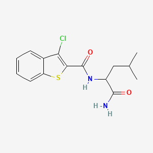 N-[1-(aminocarbonyl)-3-methylbutyl]-3-chloro-1-benzothiophene-2-carboxamide