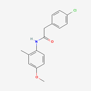 2-(4-chlorophenyl)-N-(4-methoxy-2-methylphenyl)acetamide