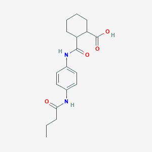 2-({[4-(butyrylamino)phenyl]amino}carbonyl)cyclohexanecarboxylic acid