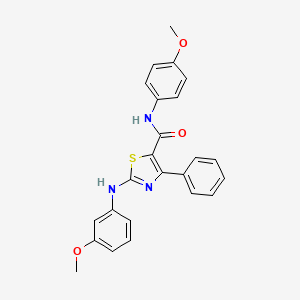 N-(4-methoxyphenyl)-2-[(3-methoxyphenyl)amino]-4-phenyl-1,3-thiazole-5-carboxamide