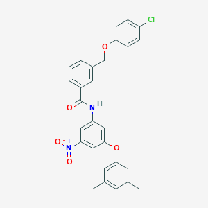 molecular formula C28H23ClN2O5 B457078 3-[(4-chlorophenoxy)methyl]-N-[3-(3,5-dimethylphenoxy)-5-nitrophenyl]benzamide 