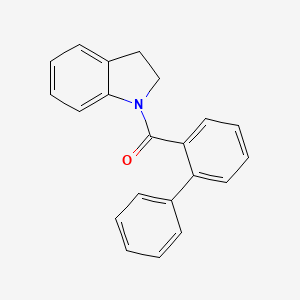 molecular formula C21H17NO B4570781 1-(2-联苯甲酰基)吲哚啉 