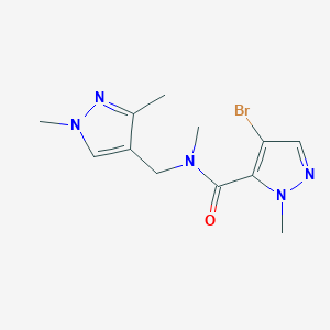 4-bromo-N-[(1,3-dimethyl-1H-pyrazol-4-yl)methyl]-N,1-dimethyl-1H-pyrazole-5-carboxamide