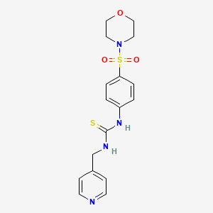 molecular formula C17H20N4O3S2 B4570790 N-[4-(4-morpholinylsulfonyl)phenyl]-N'-(4-pyridinylmethyl)thiourea 