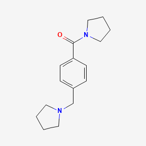 molecular formula C16H22N2O B4570814 1-[4-(1-吡咯烷基羰基)苄基]吡咯烷 