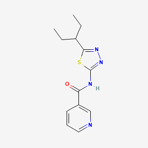 N-(5-pentan-3-yl-1,3,4-thiadiazol-2-yl)pyridine-3-carboxamide