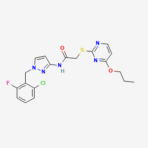 N~1~-[1-(2-CHLORO-6-FLUOROBENZYL)-1H-PYRAZOL-3-YL]-2-[(4-PROPOXY-2-PYRIMIDINYL)SULFANYL]ACETAMIDE